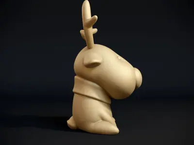 Christmas Cartoon Deer 3D print model