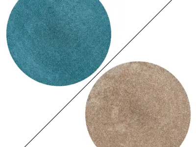 Round Rug Set 1 3D model