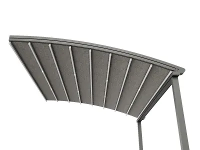 Motorized Pergola 2 composite grey metalic 3D model