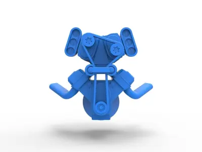 Engine V8 with double supercharger Version 7 Scale 1 to 25 3D print model
