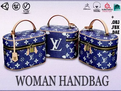 Woman Handbag Louis Vuitton Low-poly 3D model