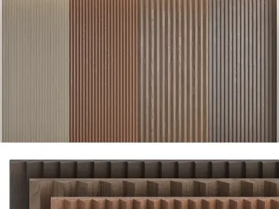 Wood panels set6 3D model