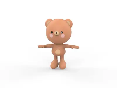Animal Little Cute - Pack 1- Set 16 animal Low-poly 3D model