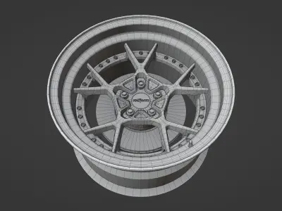 KPS - 3 Piece Wheels - Game Ready Low-poly 3D model