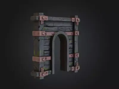Rustic Archway Low-poly 3D model