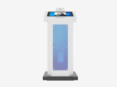 Face recognition kiosk Low-poly 3D model
