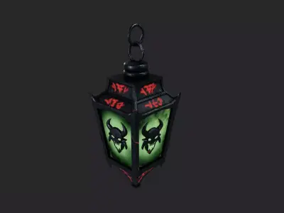 Stylized Floating Soul Lantern Low-poly 3D model