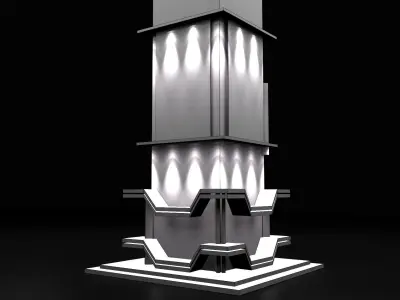 Decoration columns design a286  3D model