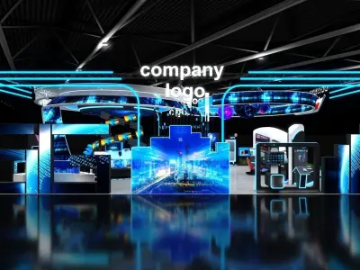 exhibition stand 20x12 model  3D model