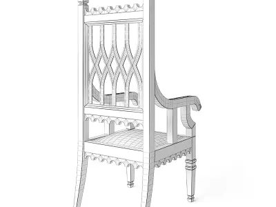 Medieval Chair 3D model