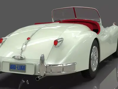 Jaguar XK140 Roadster 1956 Low-poly 3D model