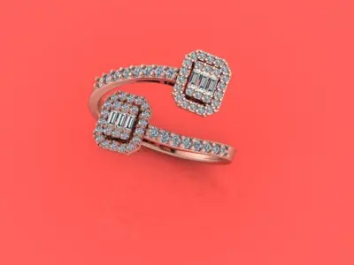 Diamond Ring 3D print model 27