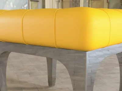 Ottoman Pouf Capitone 3D model