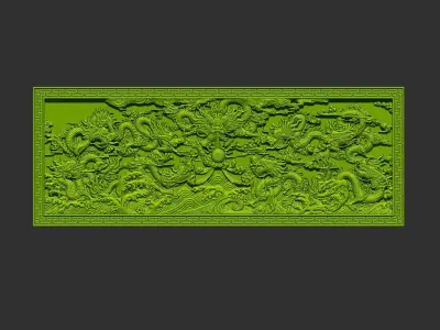 Dragons square 3D print model