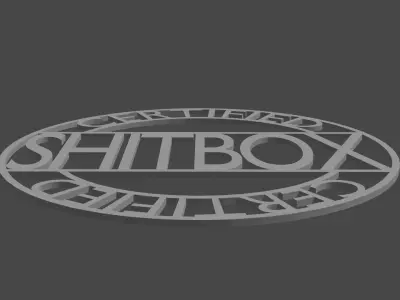 Certified Shitbox badge for car 3D print model