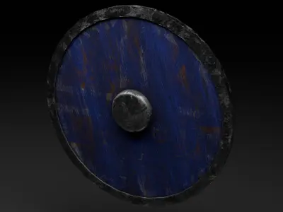 Viking Shield Pack Low-poly 3D model