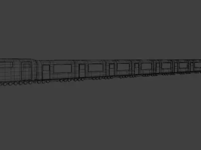 Train Low Poly 3D Model 3D model
