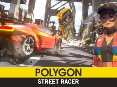 POLYGON - Street Racer Low-poly 3D model