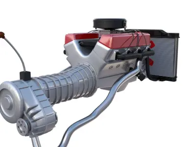 V8 Engine assembly 3D model