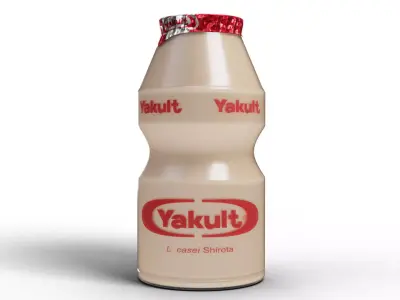 Yakult milk beverage 3D model