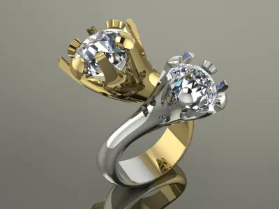 Elegant Ring Gold 3D print model