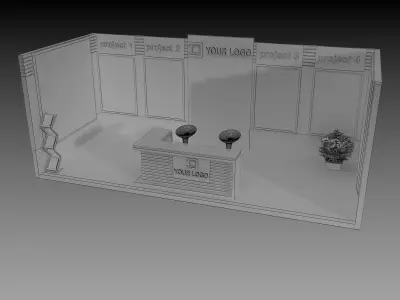Booth Exhibition Stand a419c  3D model