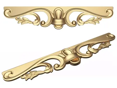 Carved Decor Furniture 01 Low-poly 3D model