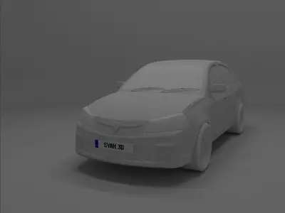 Proton Saga FLX Low-poly 3D model