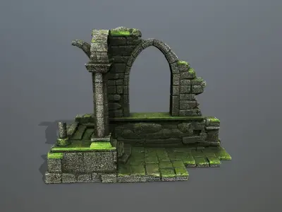 Ruin Gate Low-poly 3D model