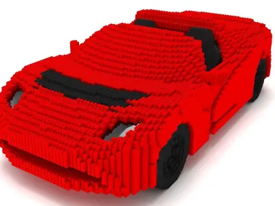 Lego Tesla Roadster 3D model