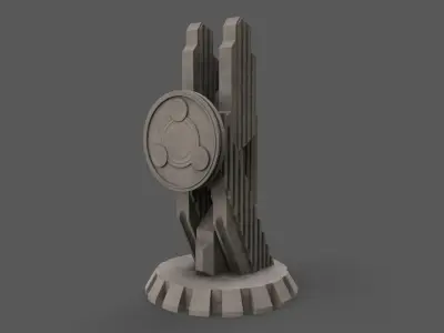PBR Modern Monument and Memorial B Low-poly 3D model