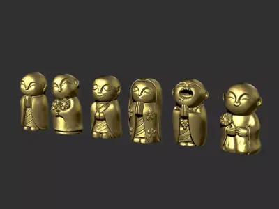 Mini buddha collection 3D print model