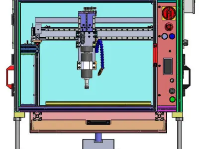 cnc milling machine mini full design 3D model