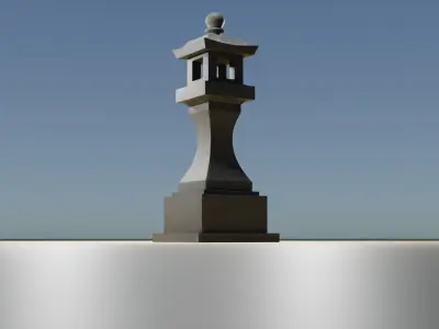 Pagoda Statue Garden 3D model