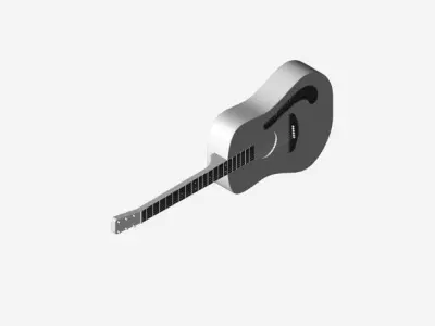 Guitar acoustic Free 3D model