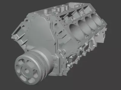 3D Printable Semi-Complete Miniature LS V8 Engine Model 3D print model