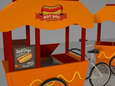 Hot Dog Car 3D model