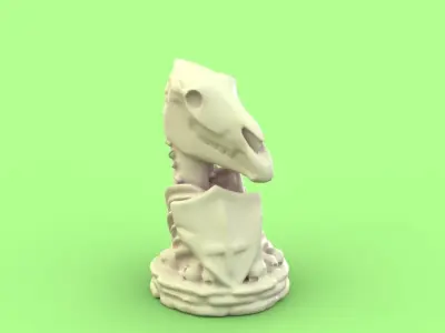 Skull Knight chess piece 3D print model
