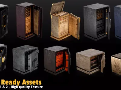 10 Safe Game Asset Low-poly 3D model