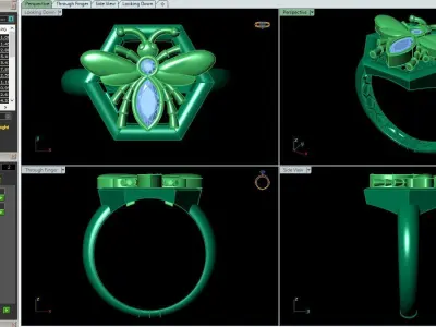 Women Wedding Engagement Ring 67 3D print model