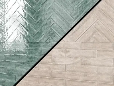 Slash DEcor 3 x 12 Ceramic Subway Tile 3D model