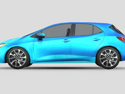 Toyota Corolla Hatchback 2021 Low-poly 3D model