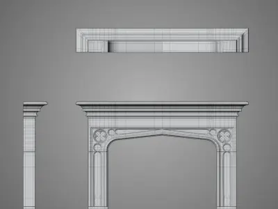Tudor fireplace - 3D printing 3D print model