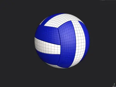 Voleyball Ball M01B Low-poly 3D model
