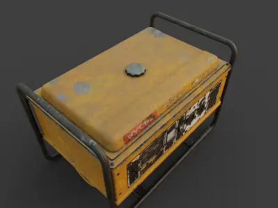 electricity generator Low-poly 3D model