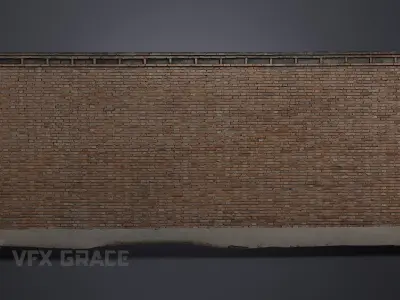Brick Wall 004 3D model