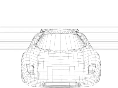 Toy car Low-poly 3D model