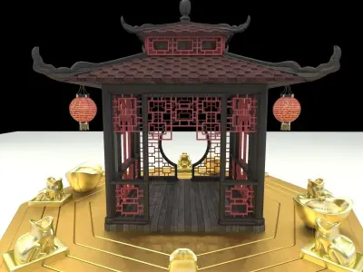 Chinese  pavilion 3D model