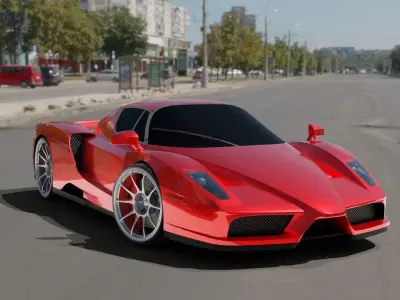  High poly Ferrari Enzo 3D model