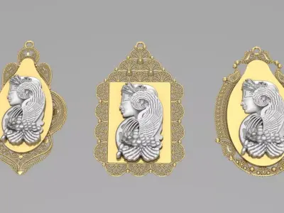 3 design of Lady Fortuna on suisse pamp 3D print model